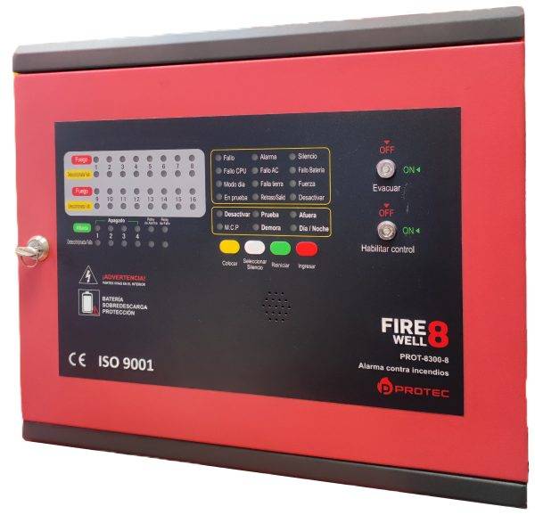 PROT-8300-8 - PANEL DE ALARMA FIRE WELL 8 PROTEC