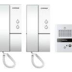 KIT PORTERO + 2 INTERCOMUNICADORES DP-LA01/DR-2GN - COMMAX