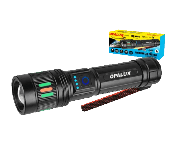 Linterna Led Táctica Recargable 10W Opalux OP-1753